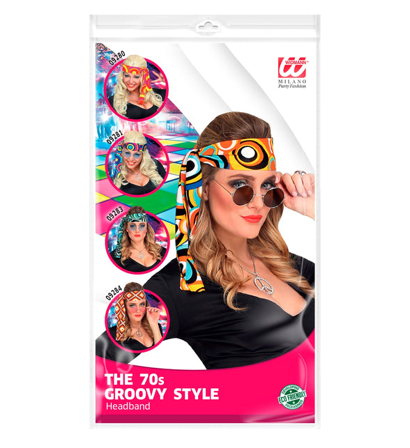 Widmann SRL Hippie hoofdband gekleurde bollen