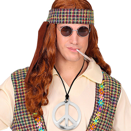 Widmann SRL Hippie ketting peace PVC budget