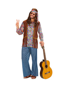 Widmann SRL Hippie kostuum Flower Power heren