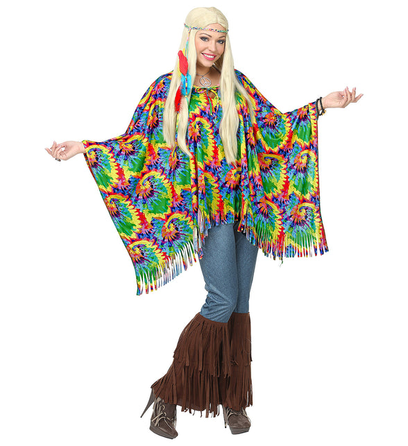 Widmann SRL Hippie poncho psychedelisch