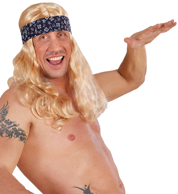 Widmann SRL Hippie pruik blond Califoria dreaming