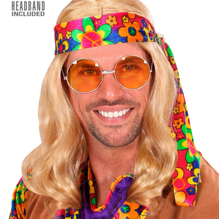 Widmann SRL Hippie pruik John Lennon blond