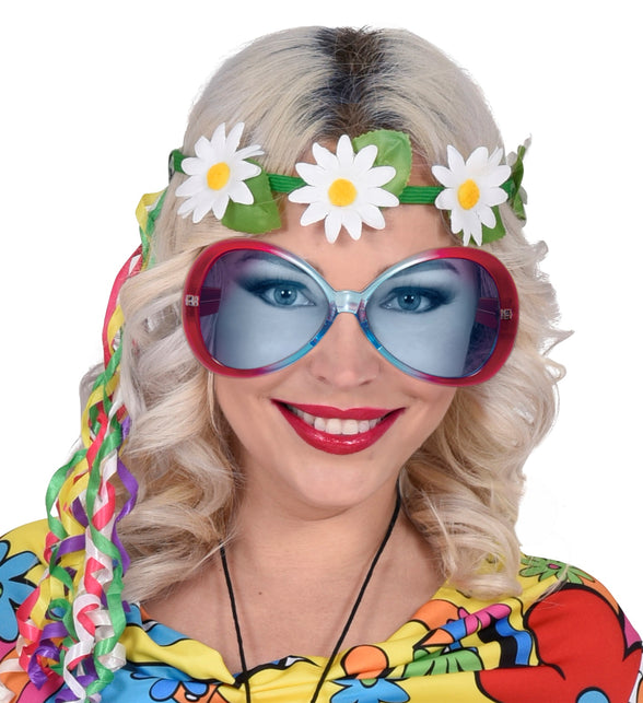 Widmann SRL Hippie sugarbabe bril rood