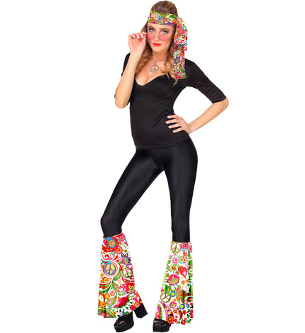 Widmann SRL Hippie verkleedset jaren 70 met hoofdband en beenwarmers