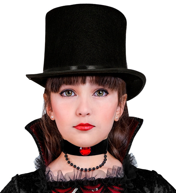 Widmann SRL Hoge hoed zwart kind