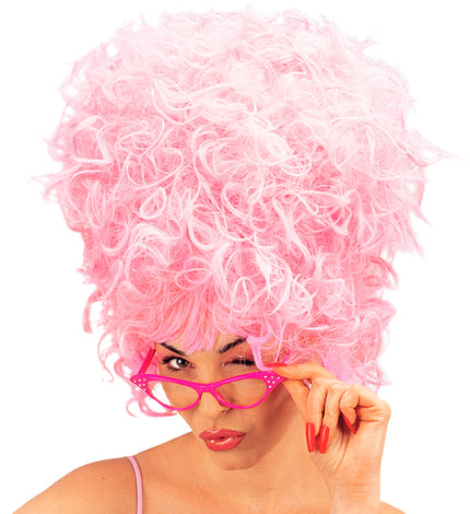 Widmann SRL Hoge pruik Priscilla Roze