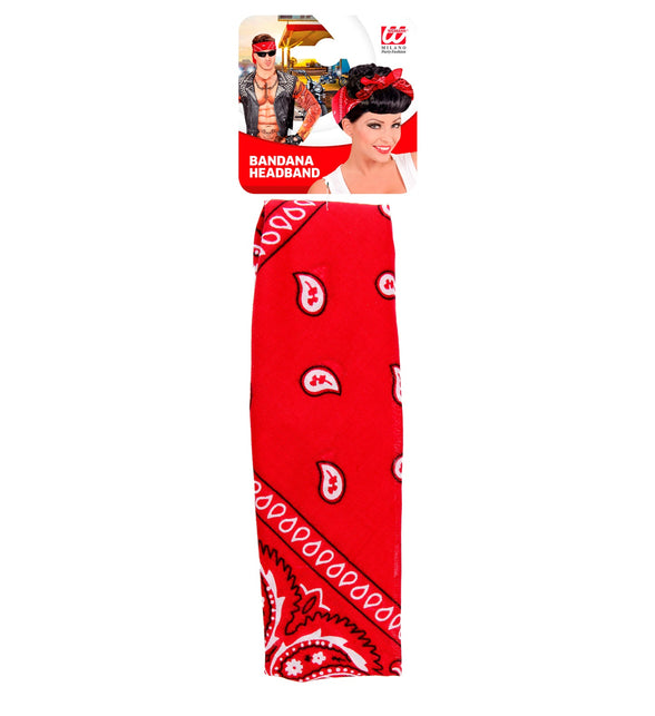 Widmann SRL Hoofdband bandana rood met motief