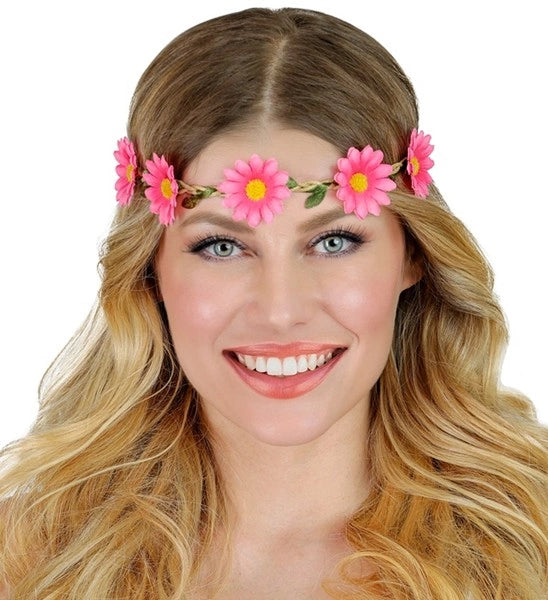 Widmann SRL Hoofdband bloemen roze Noah