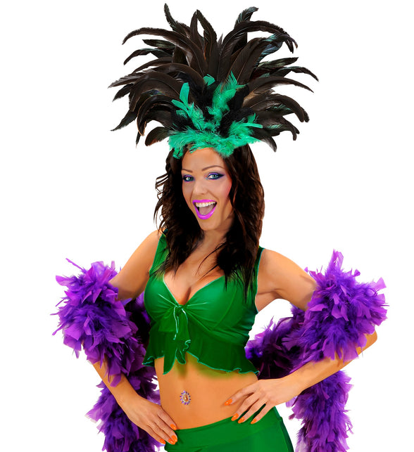 Widmann SRL Hoofdband Copa Cabana veren Zwart groen