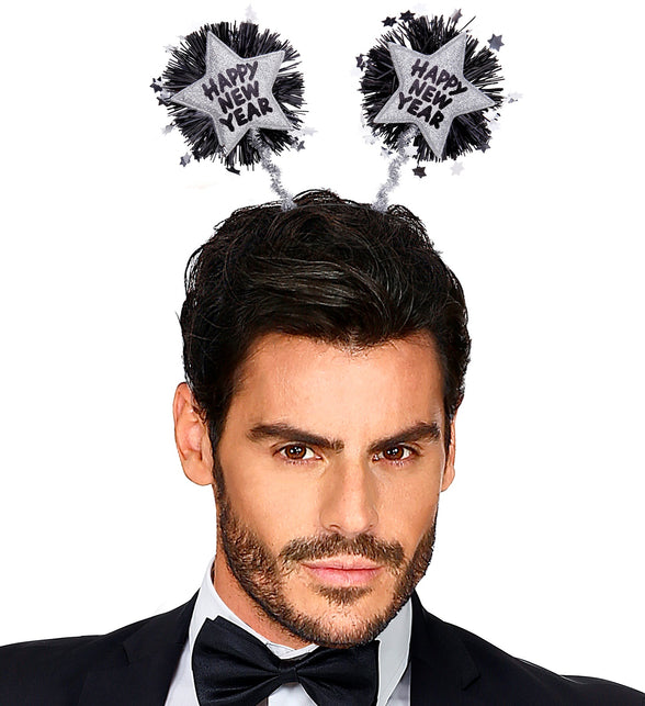 Widmann SRL Hoofdband Happy New Year zilver