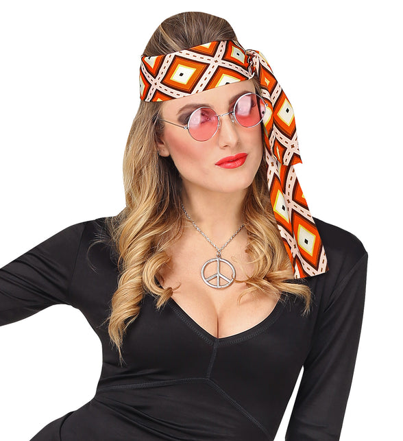 Widmann SRL Hoofdband hippie Groovy stijl