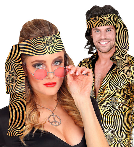 Widmann SRL Hoofdband jaren 70 disco goud