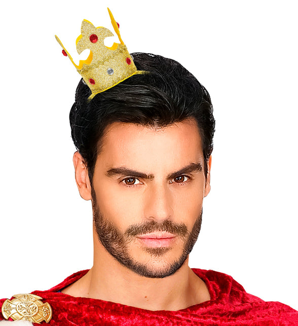 Widmann SRL Hoofdband met mini kroon goud