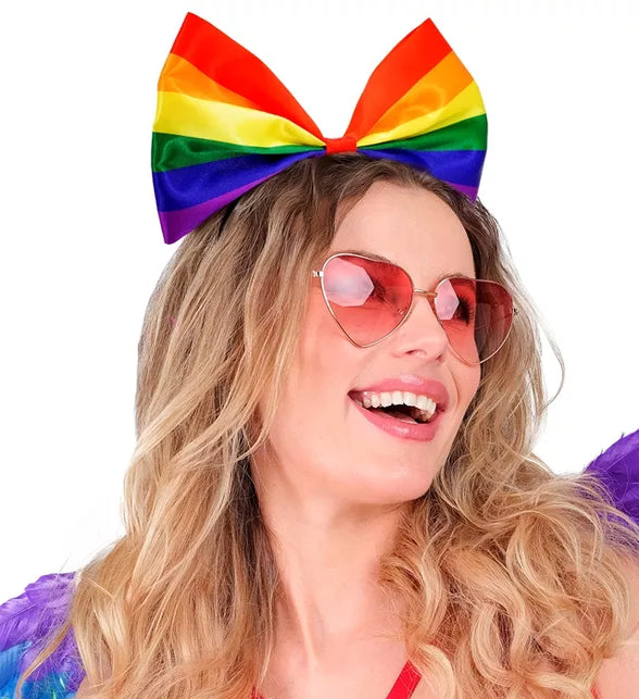 Widmann SRL Hoofdband strik regenboog Anouk
