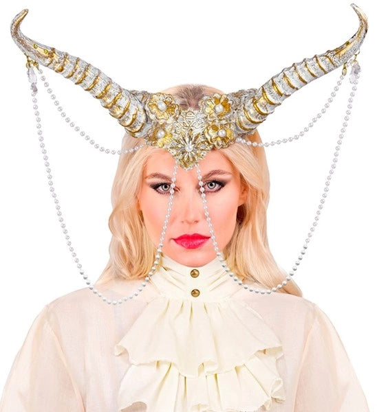 Widmann SRL Hoofdbedekking hoorns wit Guus