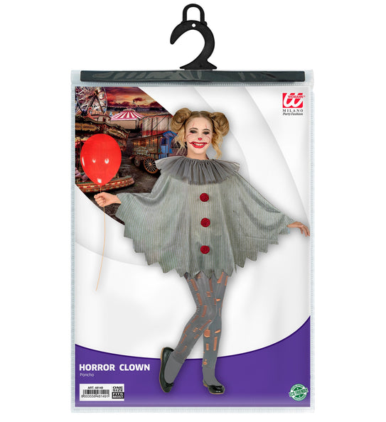 Widmann SRL Horror clown poncho kinderen
