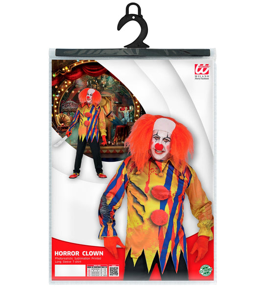 Widmann SRL Horror clown shirt psycho