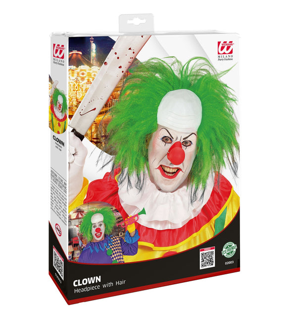 Widmann SRL Horrorclown pruik groen