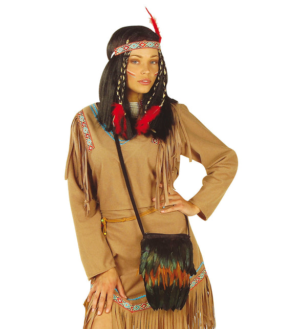 Widmann SRL Indianen tas met veren