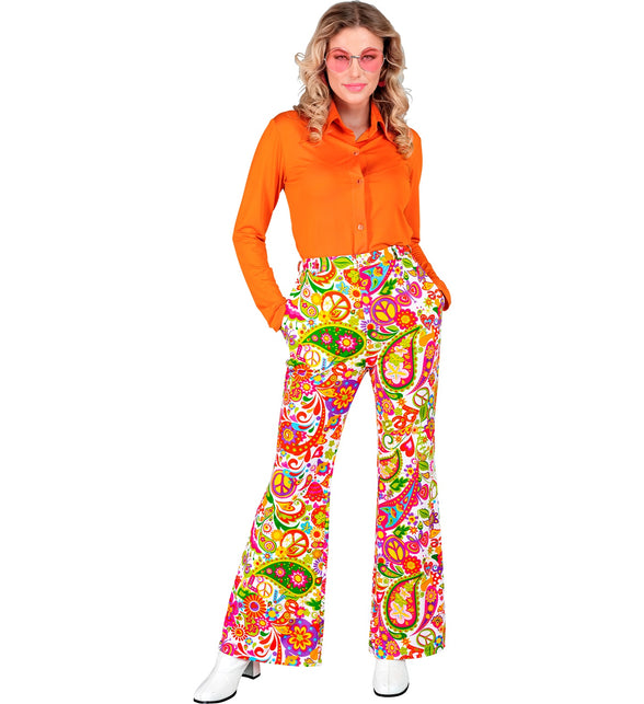 Widmann SRL Jaren 70 broek peace party dames