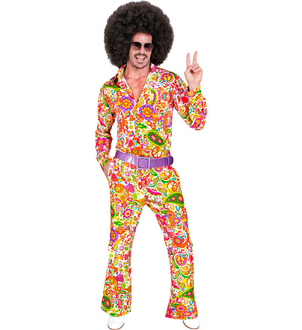 Widmann SRL Jaren 70 broek peace party heren