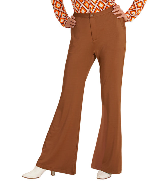 Widmann SRL Jaren 70 disco broek Groovy bruin
