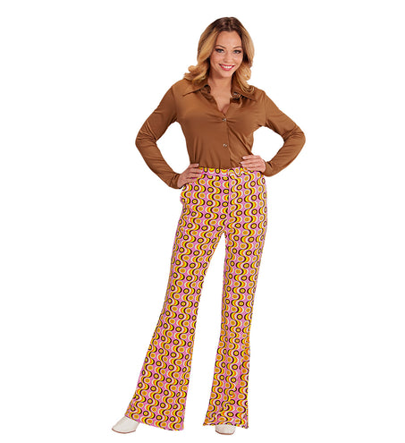 Widmann SRL Jaren 70 disco broek Groovy langspeelplaat