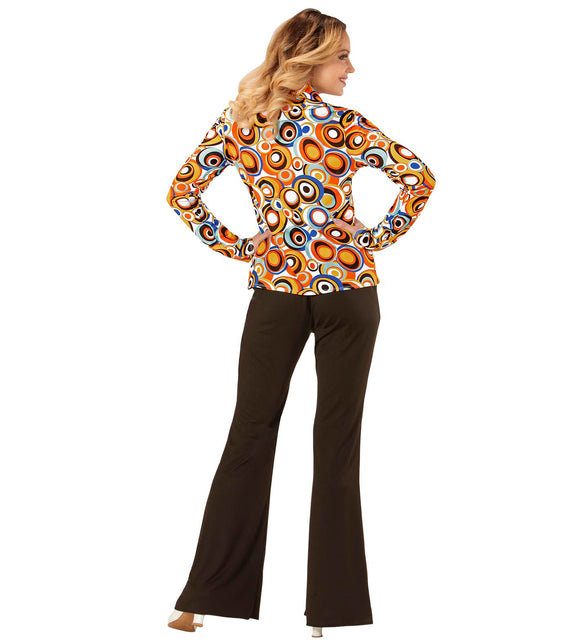 Widmann SRL Jaren 70 discoshirt Groovy Cirkels