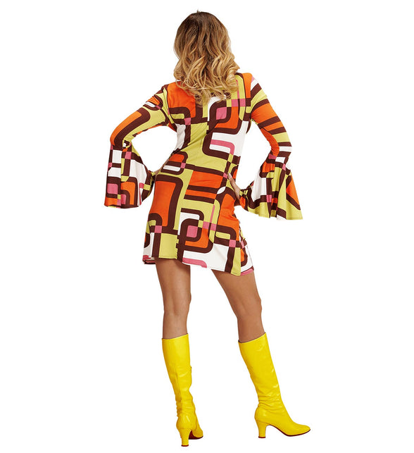 Widmann SRL Jaren 70 jurkje groovy vlakken