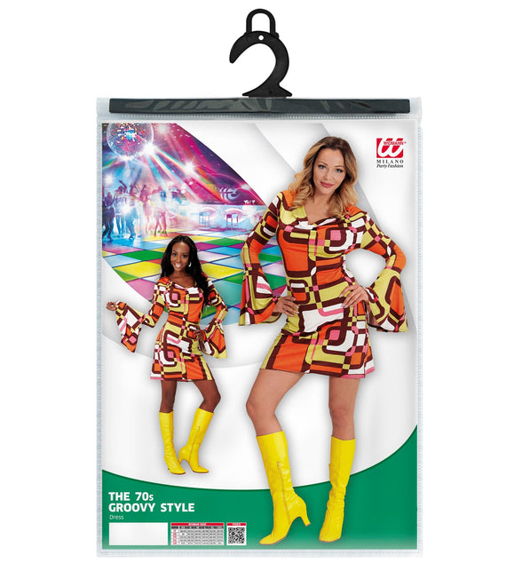 Widmann SRL Jaren 70 jurkje groovy vlakken