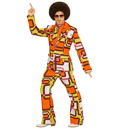 Widmann SRL Jaren 70 kostuum groovy vlakken