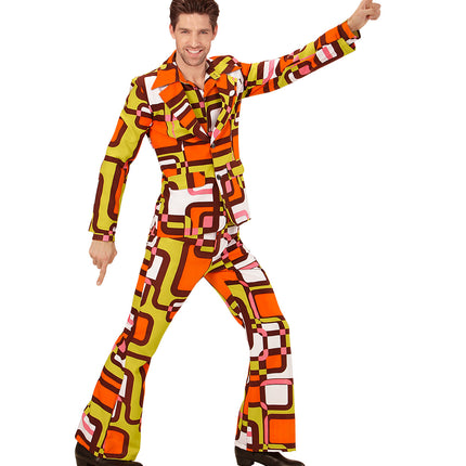 Widmann SRL Jaren 70 kostuum groovy vlakken