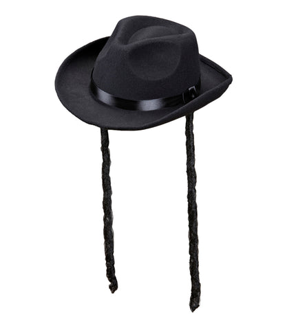 Widmann SRL Joodse hoed Rabbi hoed met lokken