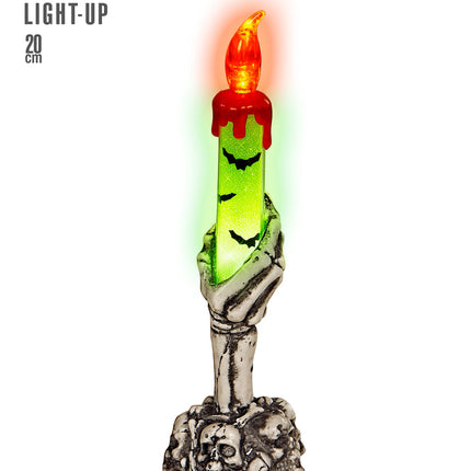 Widmann SRL Kaars houder met standaard skelet hand