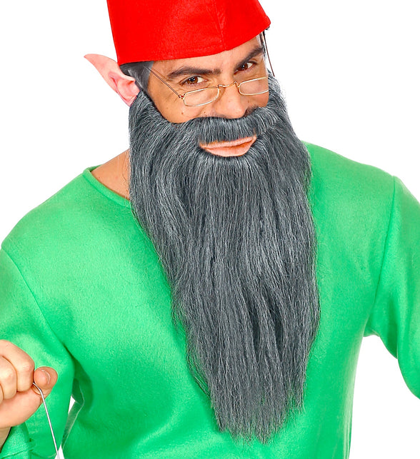 Widmann SRL Kabouter baard met snor grijs