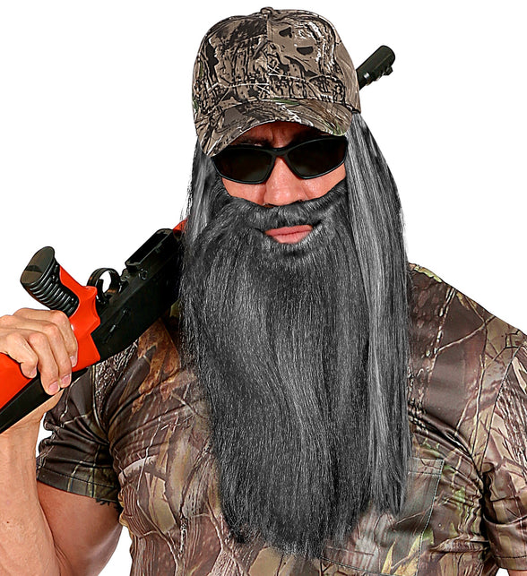 Widmann SRL Kabouter baard met snor grijs