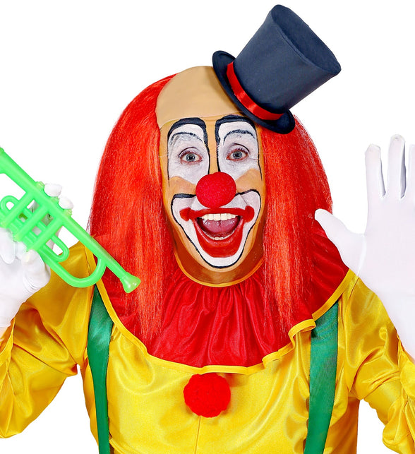 Widmann SRL Kale kop pruik clown met rood haar
