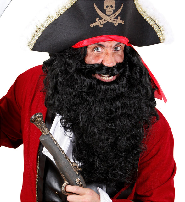 Widmann SRL Kapiteinsbaard zwart piraat