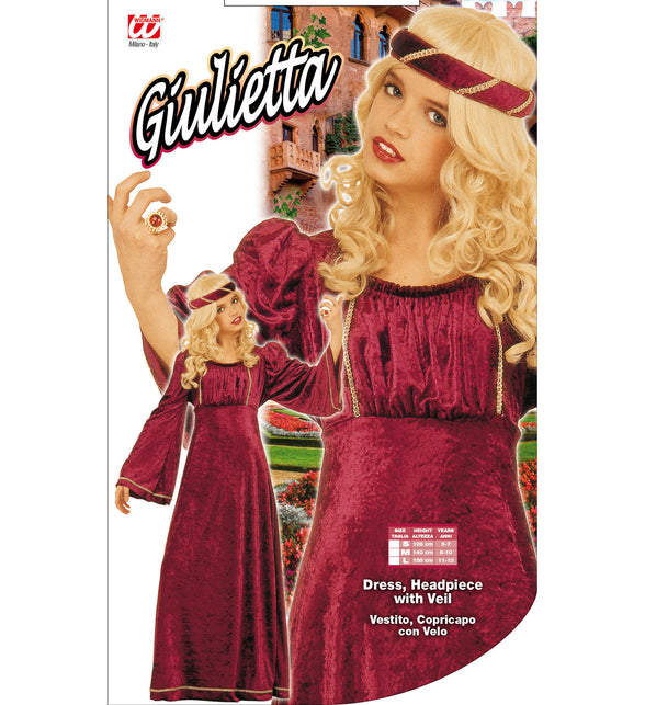 Widmann SRL Kasteel prinsessen kostuum Giuliette kind