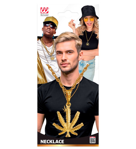 Widmann SRL Ketting Marijuana- cannabis goud