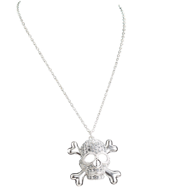 Widmann SRL Ketting piraat strass met doodskop