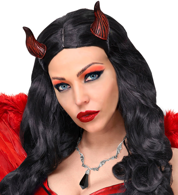 Widmann SRL Ketting vleermuis met zwarte steen