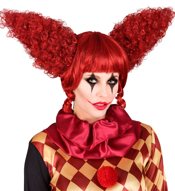 Widmann SRL Killer clown pruik rood