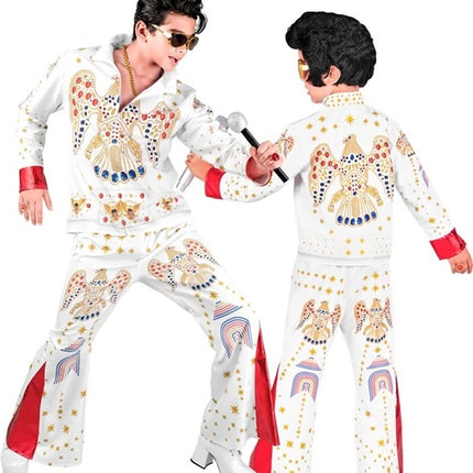 Widmann SRL King of rock wit kostuum Olivia kind