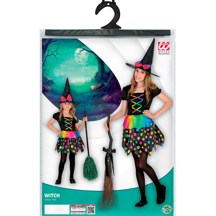 Widmann SRL Kleurrijke heksenjurk kinderen