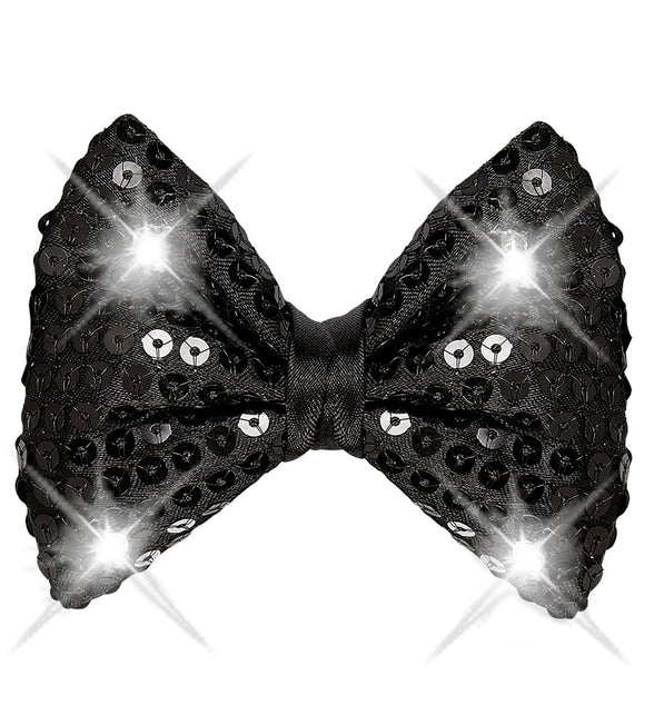 Widmann SRL Knipperende zwarte strikjes voor party's