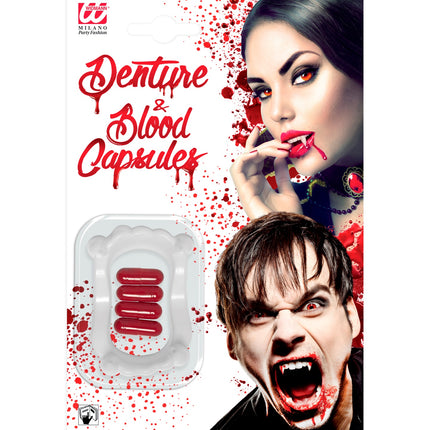 Widmann SRL Kunstgebit met 4 bloedcapsules