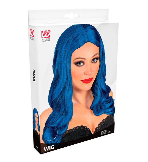 Widmann SRL Lange pruik blauw roxy