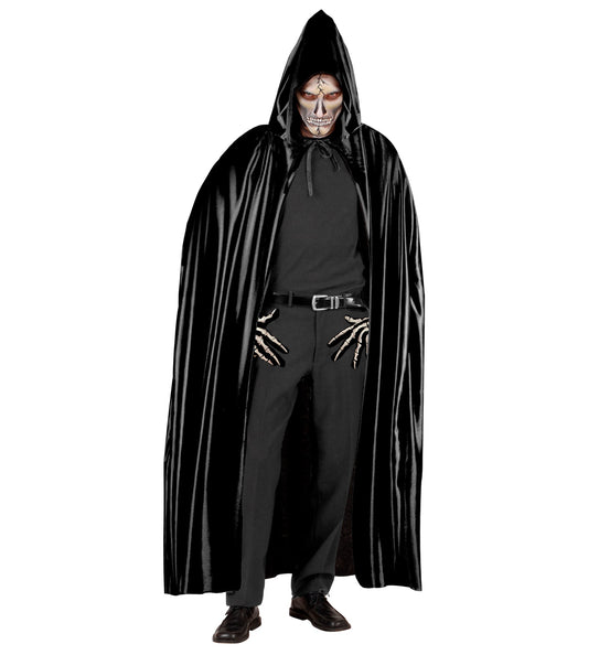 Widmann SRL Lange zwarte cape met kap