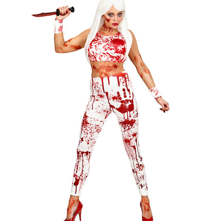Widmann SRL Legging met bloed halloween